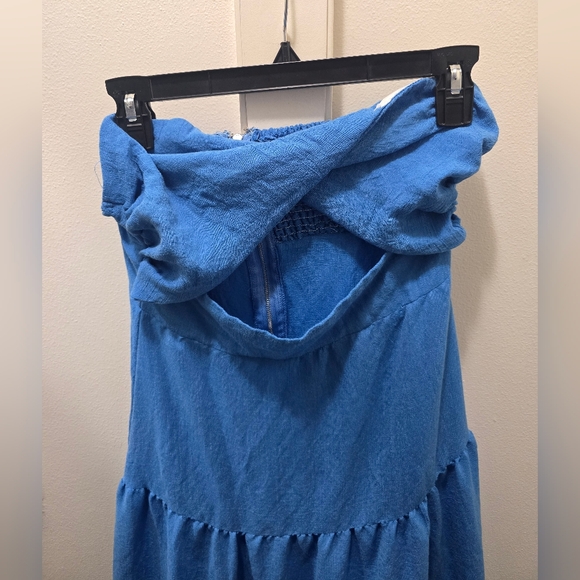 ​Princess Polly Blue Strapless Tiered Maxi Dress - Picture 3 of 12